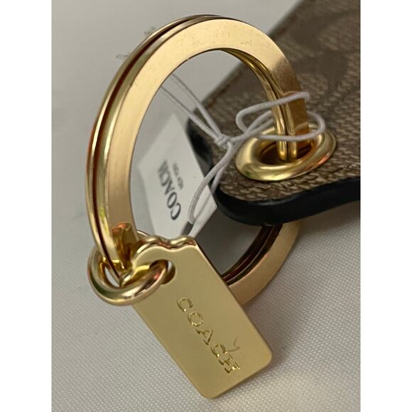 COACH LUGGAGE TAG KEY RING IN SIGNATURE CANVAS - Picture 3 of 4